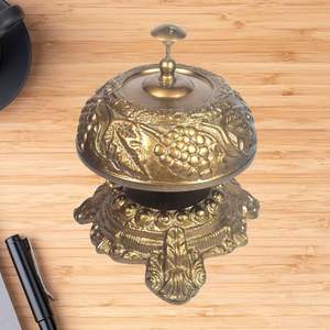 Cadeau élégant de nouveauté de cloche de main en laiton vintage avec la poignée en bois pour la maison bureau décor école cloche et collectionneurs maritimes - Product Image 4