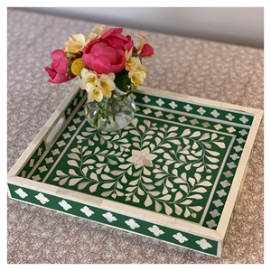 Bandeja para servir comida con incrustaciones de hueso de alta calidad, último diseño, diseño estándar, forma y tamaño personalizados, bandeja para servir café a granel - Product Image 4