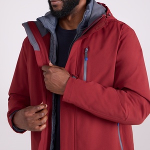 Chaqueta Varsity <span class=keywords><strong>3</strong></span> en 1 Casual para Hombre, Impermeable, Cortavientos, Aislante, con Capucha, Diseño Sólido para Invierno - Product Image 6