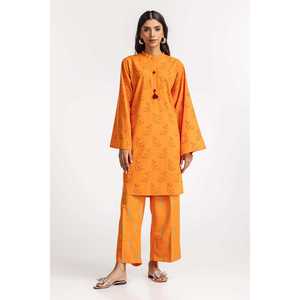 Ensemble Coordonné en Polyviscose Imprimé au Bloc IPS-24-105 Coupe Décontractée Quotidienne Col Mandarin Taille Élastique Respirant - Product Image 3