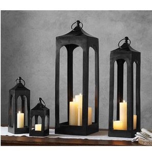 Diseño elegante Linterna de metal Hogar Interior/Exterior Camping Linterna de piso con vidrio Navidad Hogar Linterna decorativa - Product Image 4