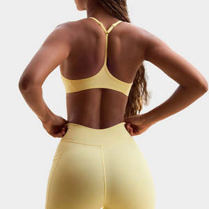 Soutien-gorge de sport pour femme, col halter, dos nu, maintien élevé, extensible dans les quatre sens, léger, respirant, yoga, pilates, grande taille - Product Image 4