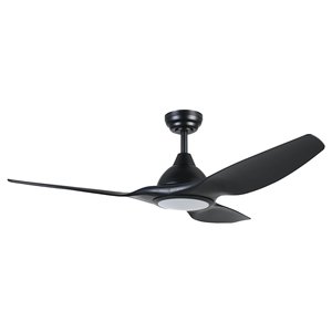 TUNITAS Ventilador de Techo LED Negro Mate con Luz 132x38cm Modelo 35127 - Product Image 1