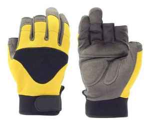 Guantes de trabajo sin dedos Estilo mecánico con características Anticolisión de agarre de choque para profesionales del tráfico - Product Image 6