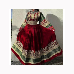Conjunto de traje afgano de rayón con diseños indios tradicionales modernos para mujer, ropa de boda y exterior a precio de exportación - Product Image 6