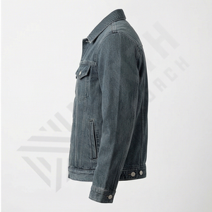 Chaqueta Vaquera de Algodón para Hombre de la Mejor Calidad, Transpirable, Talla Grande, Cierre Completo con Cremallera, Chaqueta Casual para Exteriores para Otoño e Invierno - Product Image 2
