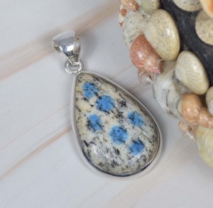 Jaspe naturel K2 pendentif en argent Sterling 925 avec pierres précieuses bijoux faits à la main mars pierre de naissance pendentif en forme de poire cadeau pour anniversaire - Product Image 4