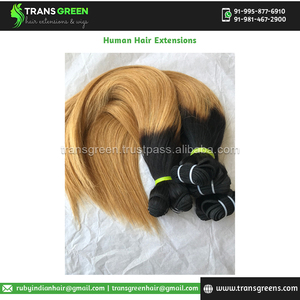 ผู้ผลิตชั้นนำและผู้ส่งออกของ100% ดิบที่ยังไม่ได้บริสุทธิ์อินเดียวัด Ombre ตรงผมมนุษย์การรวมกลุ่มผู้ขายขยาย - Product Image 2