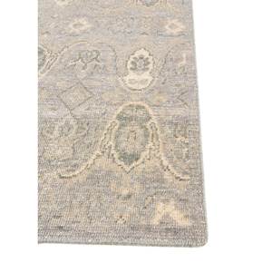 Erbe Hand Knotted Wool <b>Rugs</b> Grey Black <b>Boho</b> Style Medallion Abstract Rectangle for Home for Living Room Hallway-Model Skwl-589 - Product Image 4