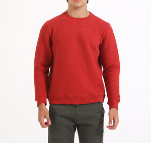 Venta al por mayor de la mejor calidad de nuevo estilo Streetwear Color sólido hombres pulóver sudadera de invierno cálido de manga larga hombres sudadera - Product Image 1