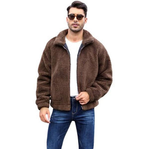 <b>Sherpa</b>-<b>Lined</b> <b>Jacket</b> With Flannel Exterior and Rustic Charm Relaxed Fit <b>Sherpa</b> Winter <b>Jacket</b> - Product Image 4