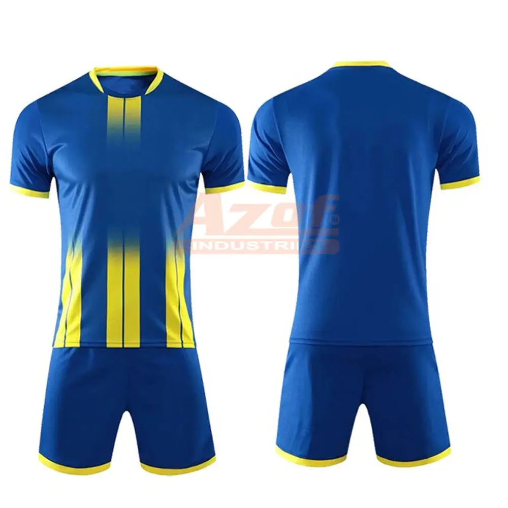 Wholesale Custom Sublimation Soccer Jersey Sportswear Training Uniform Short Sleeve Shirt And Short For Unisex Adults