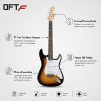DFTF Factory Price 39 Inch Colorful Electric Guitar Solid Body Various Colors Musical Instrument for Student Beginners