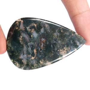 Piedra preciosa de ágata de musgo Natural de 100% encontrado raro, piedra preciosa suelta de ágata de musgo, piedra preciosa de cabujón de alta calidad para la fabricación de joyas, gemas Wow - Product Image 2