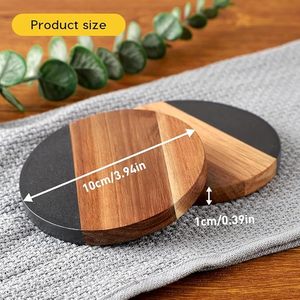 Best Wood Marble <b>Table</b> <b>Coaster</b> With Beast Design for Parties and Other Functions Tableware Decorative Mat/Pad - Product Image 1