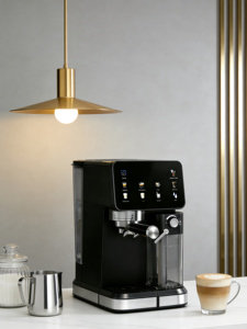 Cafetera Espresso Inteligente de 20 Bares, Cafetera Profesional con Sistema de Leche Automático Incorporado, Control LCD Digital, Uso en Exteriores, Aluminio - Product Image 1
