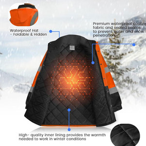 Veste de sécurité haute visibilité avec logo personnalisé Classe personnalisée imperméable pour vêtements de travail pour hommes - Product Image 3