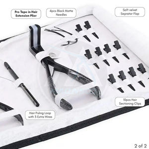Hand Tied Hair Extension Tools Kit Custom Hair Extension Tools Kit Professional Hair Extension <b>Pliers</b> <b>Set</b> 10 <b>Set</b> Work <b>Pliers</b> - Product Image 5