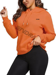 2025 femmes automne vêtements logo personnalisé femmes pull à capuche blanc couleur unie à capuche sweats décontractés - Product Image 3