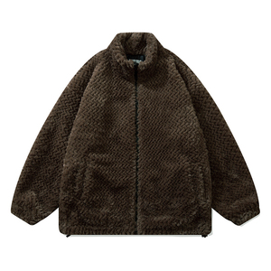 Chaqueta de Forro Polar Sherpa de Estilo Casual para Mujer, Cálida, Transpirable, con Logotipo Personalizado Bordado, Cuello Alto, Precio al por Mayor - Product Image 4