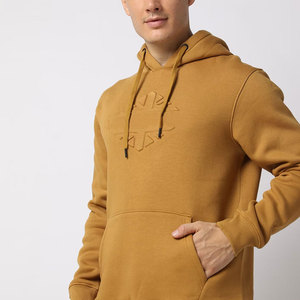 Sweat à capuche personnalisé en coton épais avec motif en relief 3D, fabrication OEM, style streetwear pour marques et commandes en gros - Product Image 4