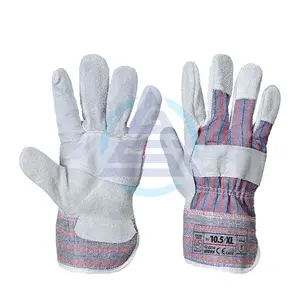Canadian Rigger Gloves hot sale Cow split leather safety welding construction Gloves Supplier