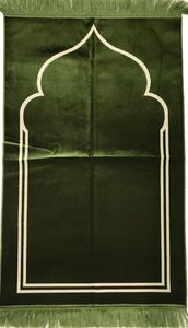 Tapis de prière en soie durable, tissu résistant à la décoloration, couture de haute qualité, utilisation durable pour la Namaz - Product Image 1