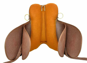 Selle de cheval australienne en cuir noir avec siège profond et soutien des genoux |   Fabricant en gros OEM - Product Image 4