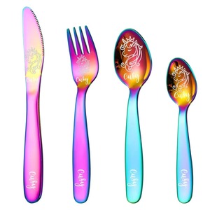 Stainless Steel <b>Set</b> Of 4 Flatware <b>Set</b> Ideal <b>For</b> Kitchen Tabletop Hotel Home Use Silver Color Plated Cutlery <b>Sets</b> Handmade Handle - Product Image 6