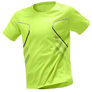 Camiseta deportiva de verano Unisex de manga corta transpirable de secado rápido para hombres, Top para corredores al por mayor con patrón impreso para uso en el gimnasio - Product Image 1