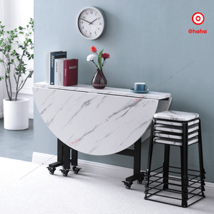 Bàn ăn gấp với ghế ẩn và Bánh xe thiết kế nhỏ gọn hiện đại cho ngôi nhà đô thị tuyệt vời cho căn hộ <span class=keywords><strong>Studio</strong></span> - Product Image 2