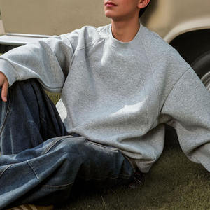 Sweat-shirt unisexe à col rond en coton 100% surdimensionné 350GSM en gros, logo personnalisé, sweat-shirt à col rond pour homme, sweat-shirt à capuche vierge - Product Image 2