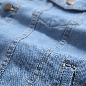 Custom Made <b>Men's</b> Regular Winter Plain <b>Denim</b> <b>Jacket</b> 100% Cotton Blue Jean <b>for</b> Plus Size <b>Men</b> Stretchable Design Quick Dry - Product Image 5