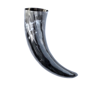 Wholesale Natural Polished Viking Drinking Horn Trendy <b>Ceramic</b> <b>Cup</b> with Stand for Home and Hotel Use for Beer Drinking - Product Image 1