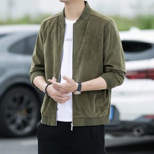 Chaqueta de béisbol de moda para exteriores de primavera y otoño para hombre con cierre de cremallera estilo piloto Textiles telas ropa - Product Image 4