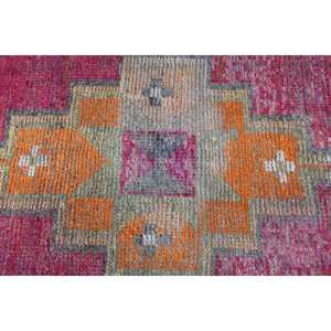 Rug, 2.3x9 ft Turkish Rug, <b>Red</b> Southwestern Rug <b>Wool</b> - Product Image 4