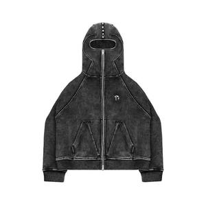 Hombres 100% algodón pulóver Sudadera con capucha 420gsm hombro caído Sudadera con capucha de gran tamaño personalizado Crop Hoodies - Product Image 4