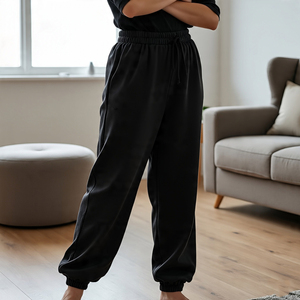 Vêtements de sport Jogging Puff Print Sweat-Pants Pantalons Femmes Casual Respirant Heavyweight Puff Print Fleece Sweat Pants Pyjama - Product Image 4