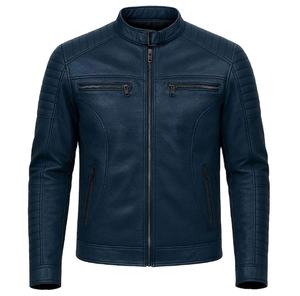 Chaqueta de Cuero Genuino Personalizada para Hombre, Chaqueta de Invierno Informal, Calefactable, Transpirable, de Cuero Vacuno Auténtico - Product Image 1