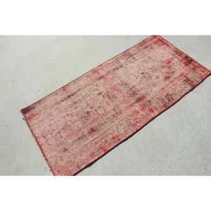 พรมตุรกีขนาดเล็ก 2.3x5 ฟุต พรมวินเทจ พรมลายพรางสีแดง - Product Image 3