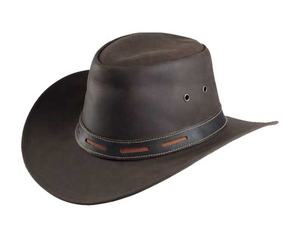 Sombrero de estilo occidental australiano de lujo Unisex 2025 de cuero genuino con grano de vaquero para hombres y mujeres - Product Image 1