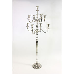 Candelabre en argent au design unique, 5 bras, moderne, fait à la main, écologique, décoration de Noël, décoration de Pâques, salon, hall, décoration de la maison - Product Image 3