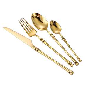 Customized Metal Spoon <b>Fork</b> and Knife Cutlery Sets in Luxury Look For Wedding Restaurants & Hotel - Product Image 1