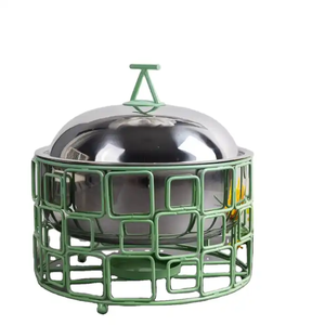 Latest Arrival Food Grade Stainless Steel Food Warmer in Round Shape Tabletop Kitchen Food Warming Serving Usage - Product Image 5