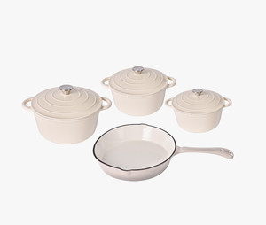 Chất Lượng Cao Nhà Máy 8 Pcs Nhà Bếp Đúc Sắt Nấu Ăn Thiết Bị Không Dính Men Soong <span class=keywords><strong>Pan</strong></span> Bộ Đồ Nấu Nướng - Product Image 6