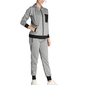 High Quality Custom Logo Designed Two-Piece <b>Women's</b> Hooded Tracksuit Regular Cotton Track <b>Suit</b> Casual Printed Fleece Reversible - Product Image 3