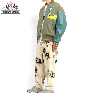 Best Quality In Different Design With Solid Color stylish <b>Leather</b> Wool <b>Jacket</b> Custom Made <b>Men</b> <b>Jacket</b> BY FM LOGAN SPORTS - Product Image 3