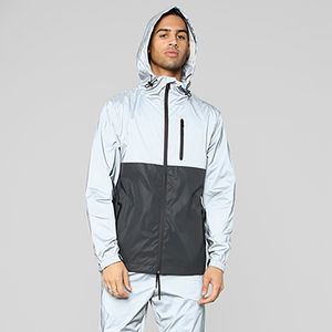 Ensemble deux pièces sur mesure de haute qualité pour homme, en nylon respirant, avec fermeture éclair, survêtement coupe-vent lourd pour l'automne - Product Image 4