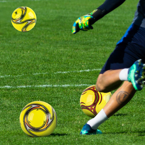 Balón de Fútbol Ciclón Tamaño 3,4,5, Balón de Fútbol Amarillo Inflable Suave, Adecuado para Entrenamiento y Partidos - Product Image 4