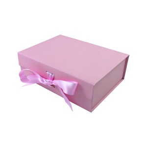 Cajas de Embalaje Cosmético Ecológicas Personalizadas, Cajas de Embalaje de Lápiz Labial de Color Rosa Reciclables con Lazo - Product Image 1